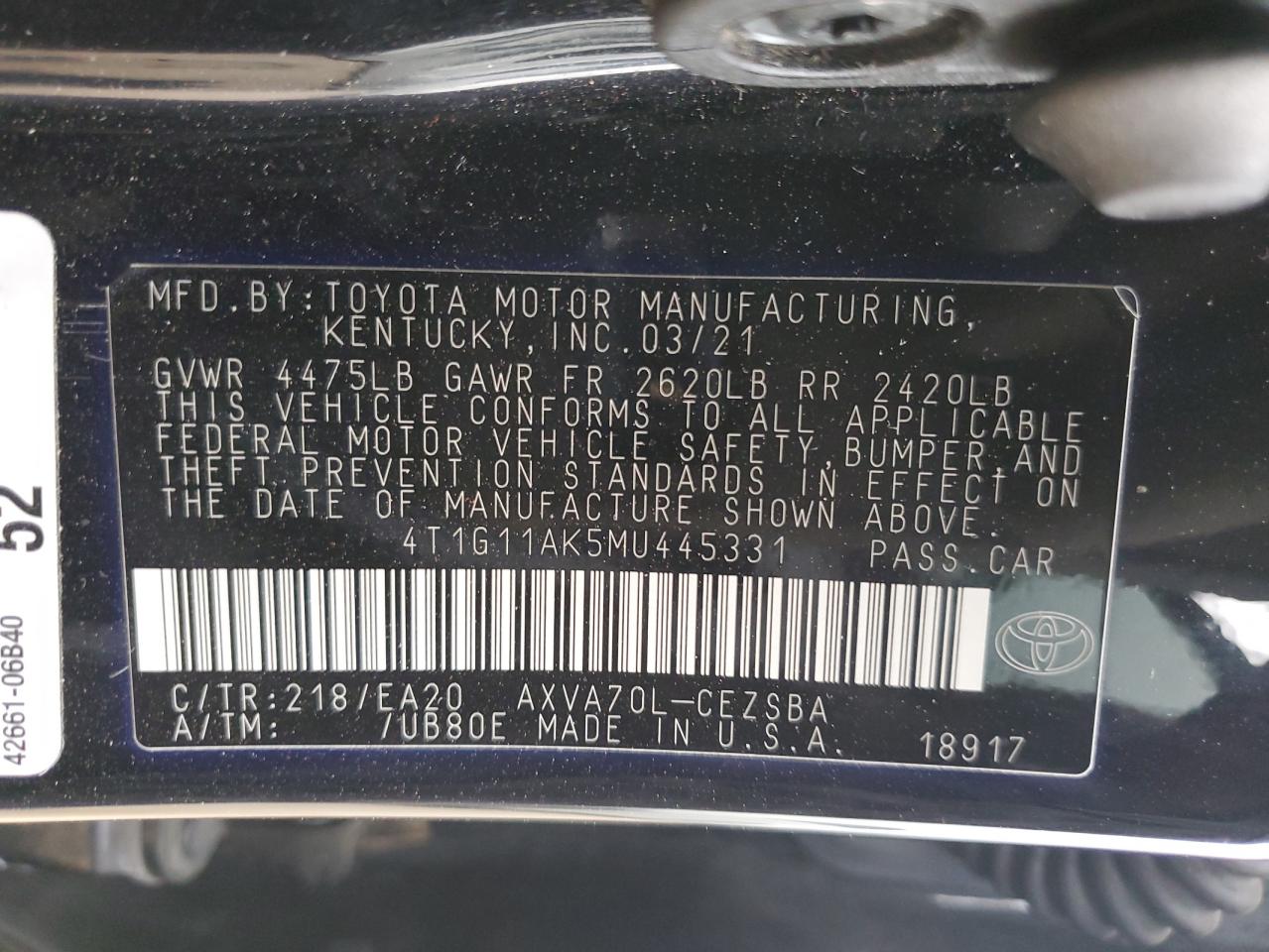 Toyota Camry Se Image 13