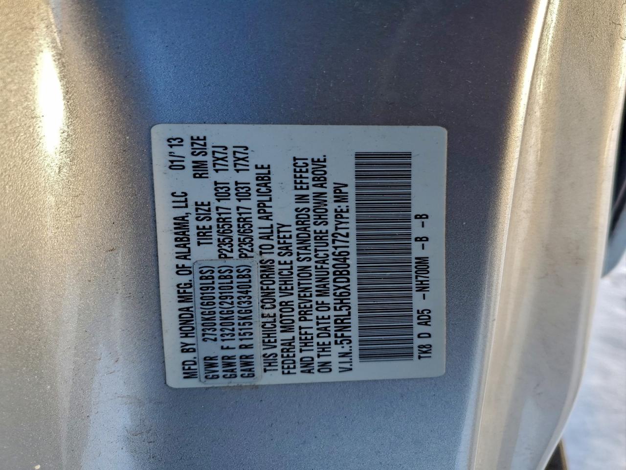 Honda Odyssey Exl Image 5