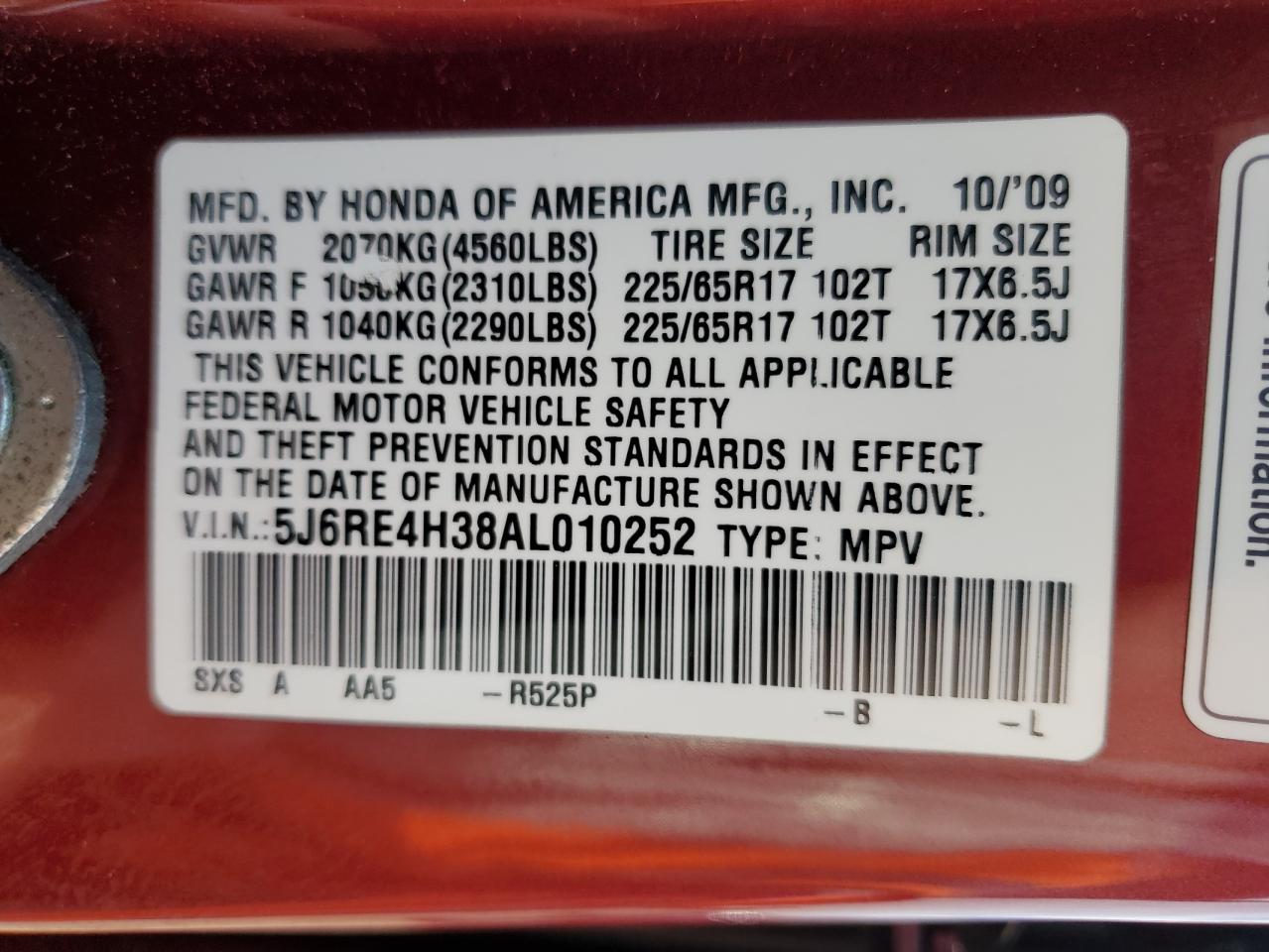 Honda Crv Lx Image 13