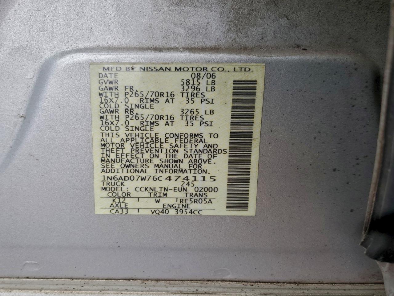 Nissan Frontier Crew Cab Le Image 7