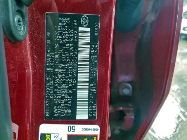 Toyota Camry Le Image 9