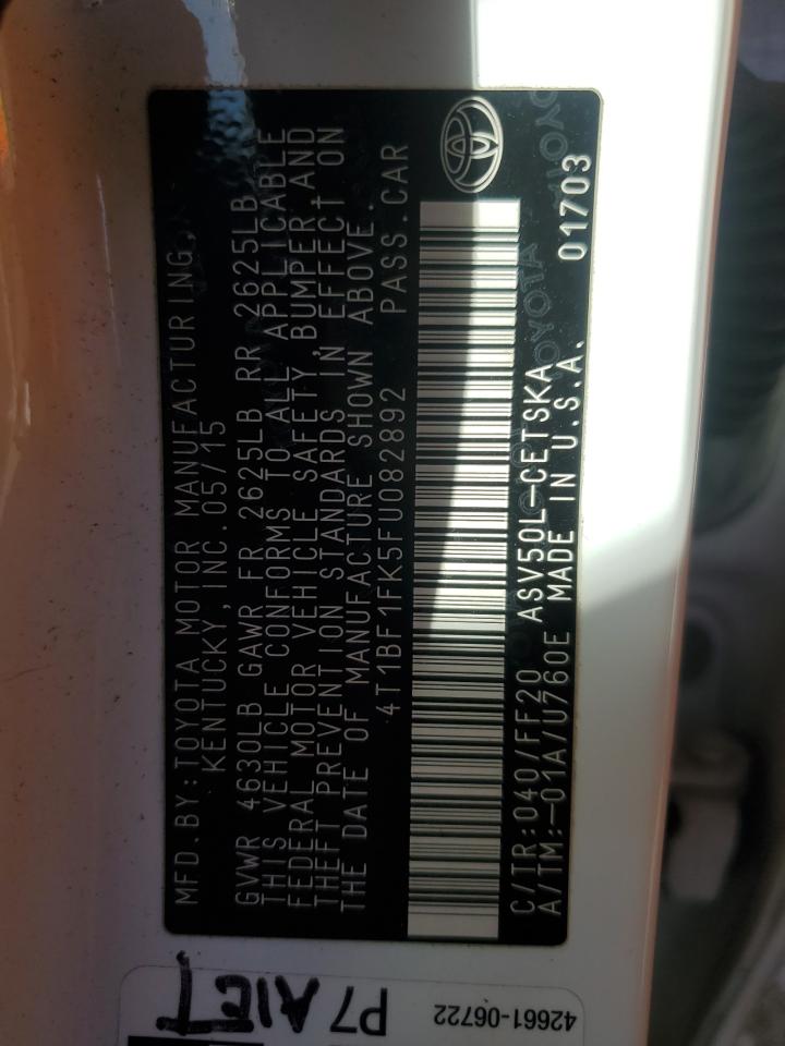 Toyota Camry Le Image 5