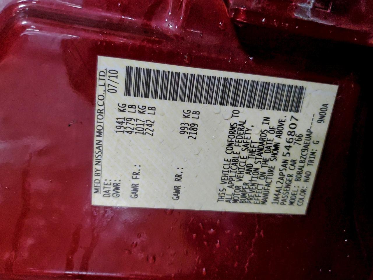 Nissan Altima Base Image 12