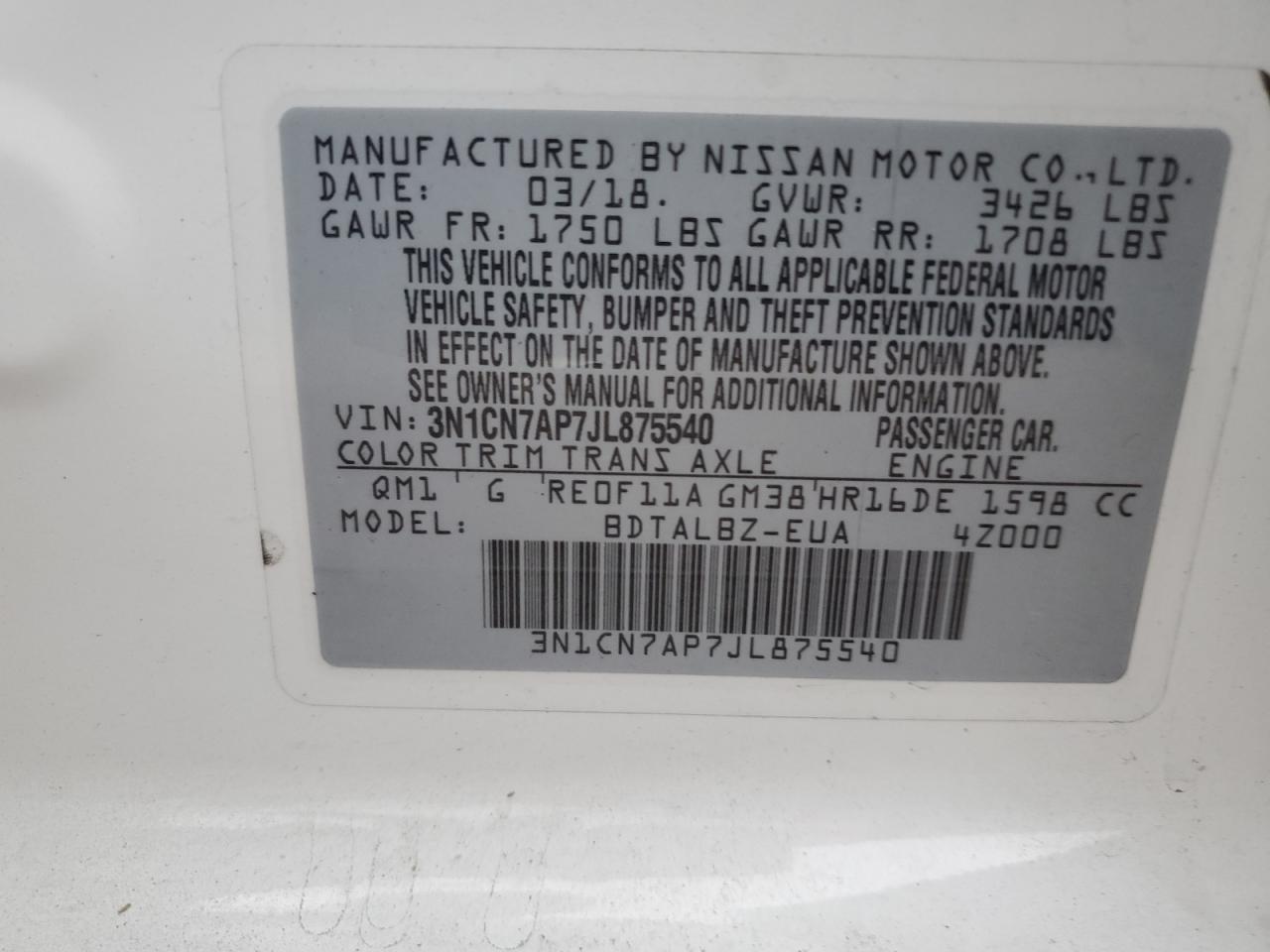 Nissan Versa S Image 8