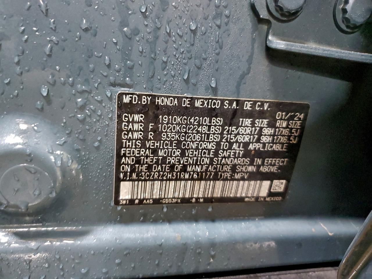 Honda HR-V Lx Image 8