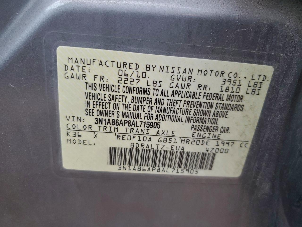 Nissan Sentra 2.0 Image 3