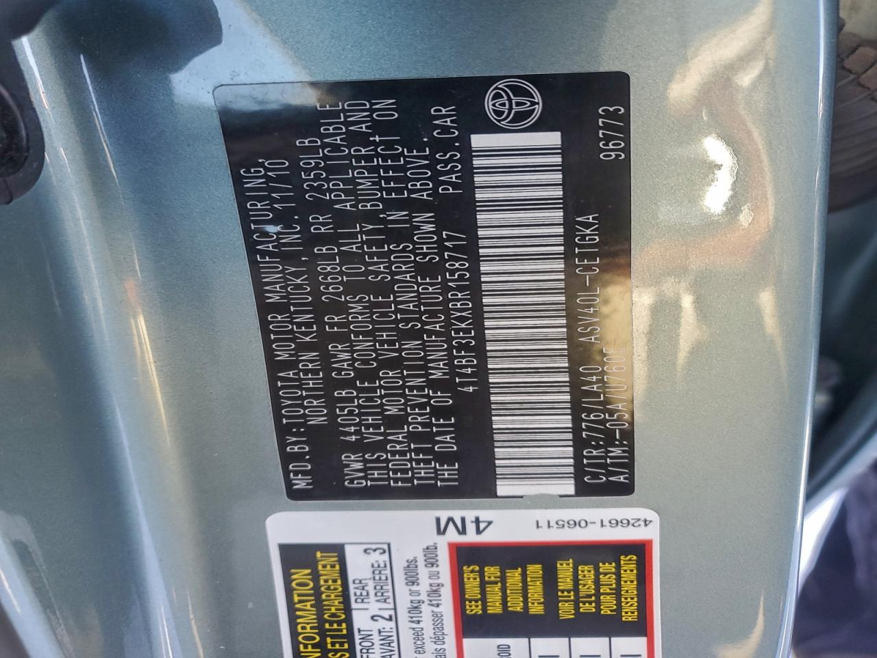 Toyota Camry Base Image 4