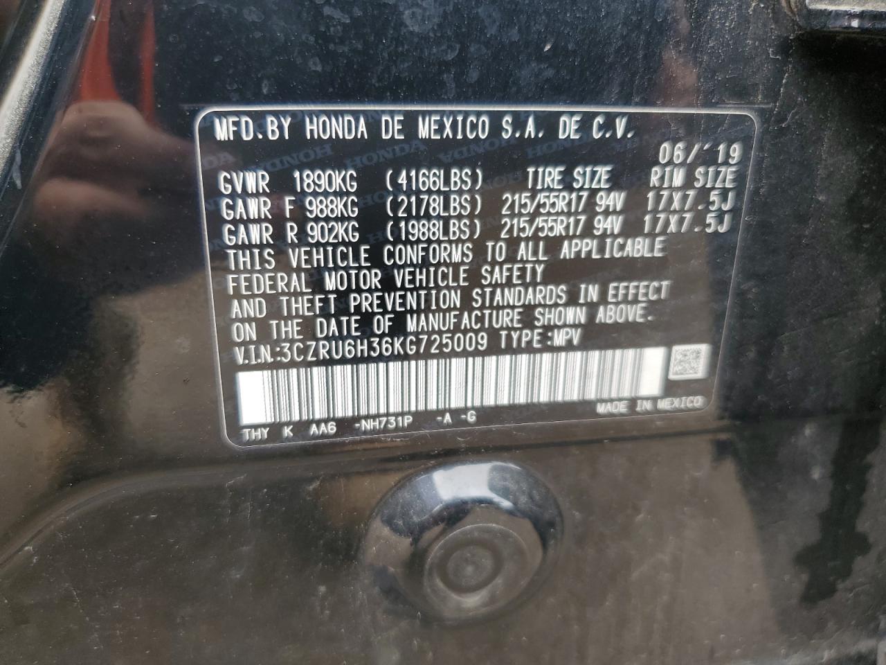 Honda HR-V Lx Image 2