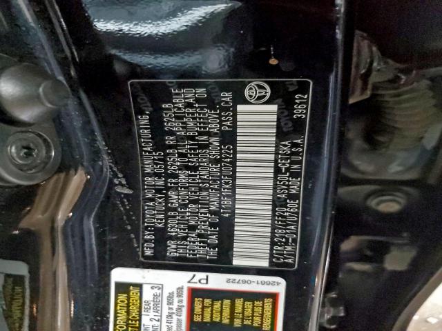 Toyota Camry Le Image 10