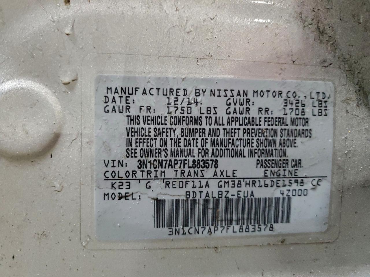 Nissan Versa S Image 9