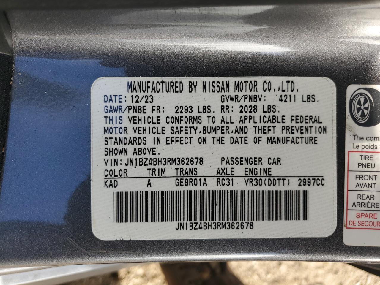 Nissan Z Performa Performance Image 12