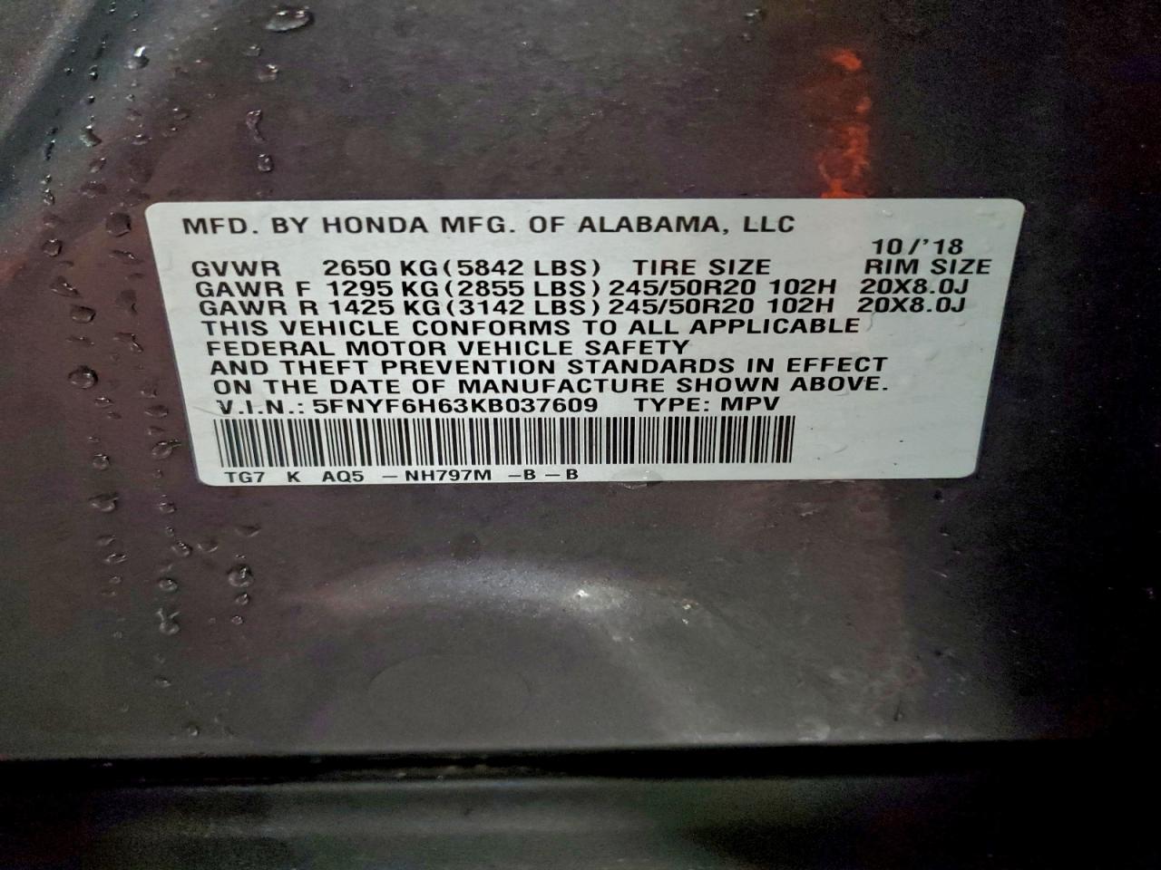 Honda Pilot Touring Image 10