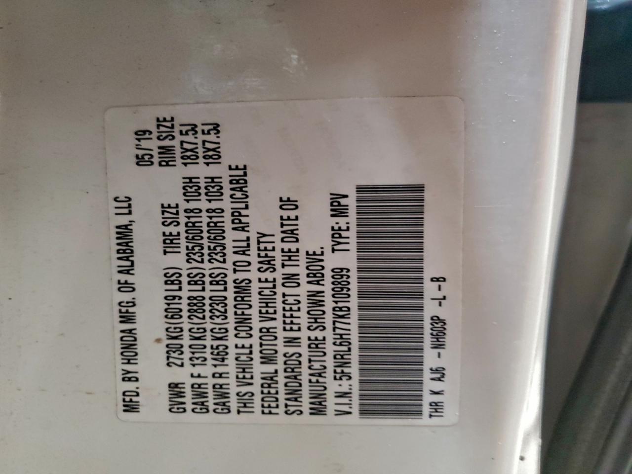 Honda Odyssey Exl Image 9