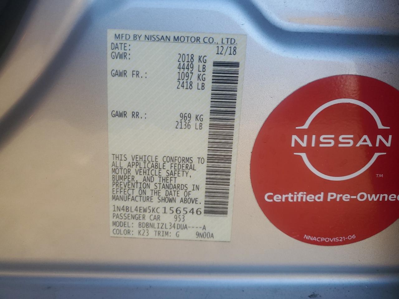 Nissan Altima Sl Image 2