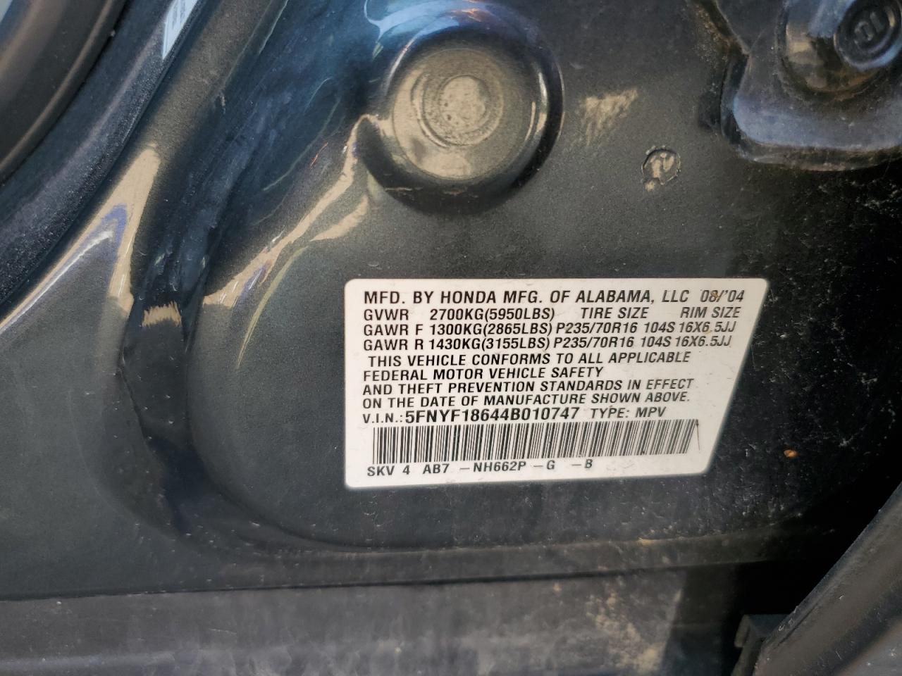 Honda Pilot Exl Image 12