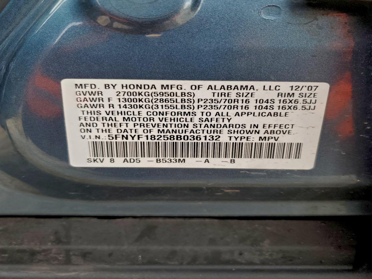 Honda Pilot Vp Image 9