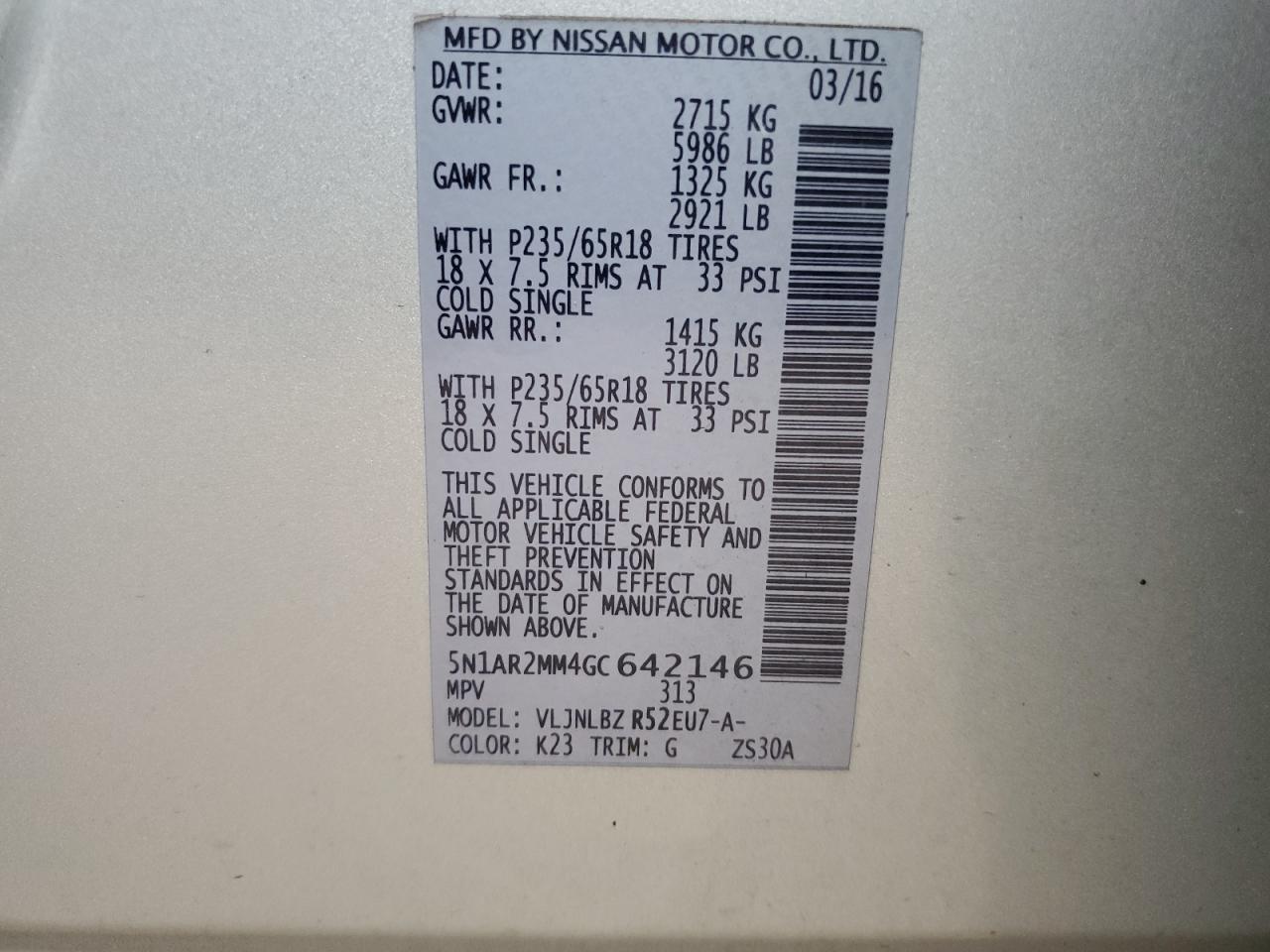 Nissan Pathfinder S Image 12