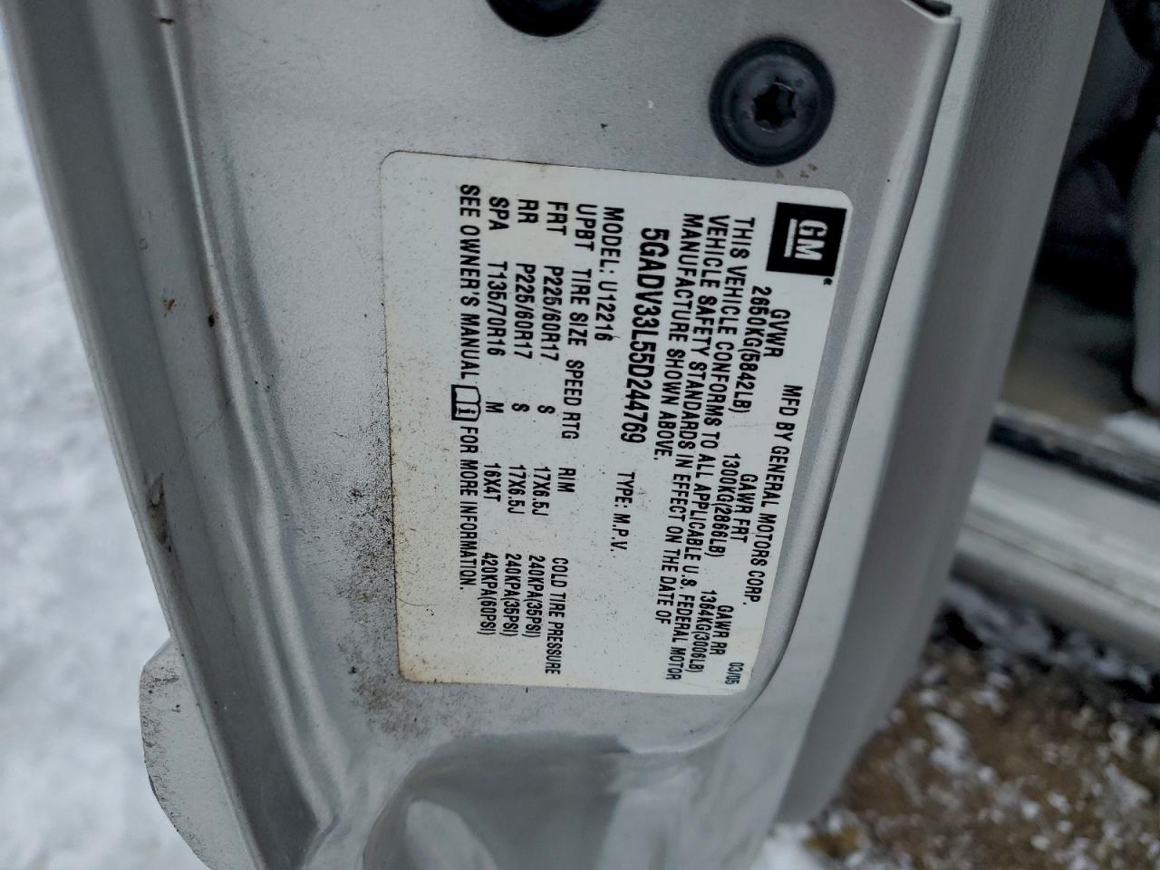 Buick Terraza Cxl Image 8