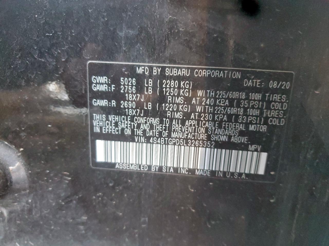 Subaru Outback Touring Ldl Image 7