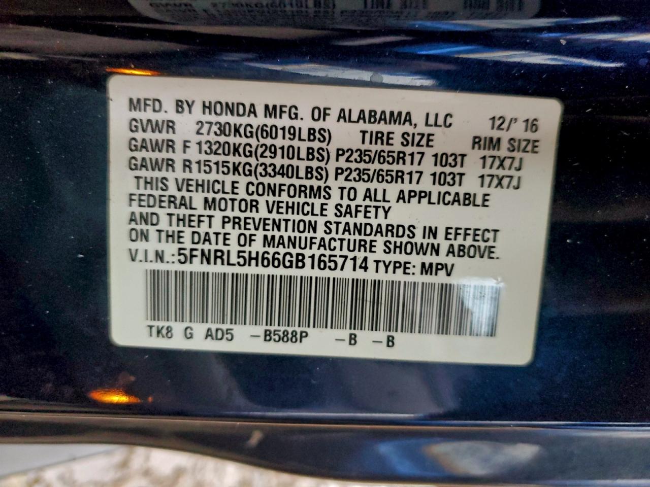Honda Odyssey Exl Image 12