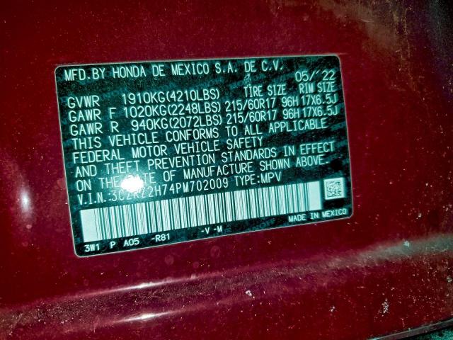 Honda HR-V Exl Image 3