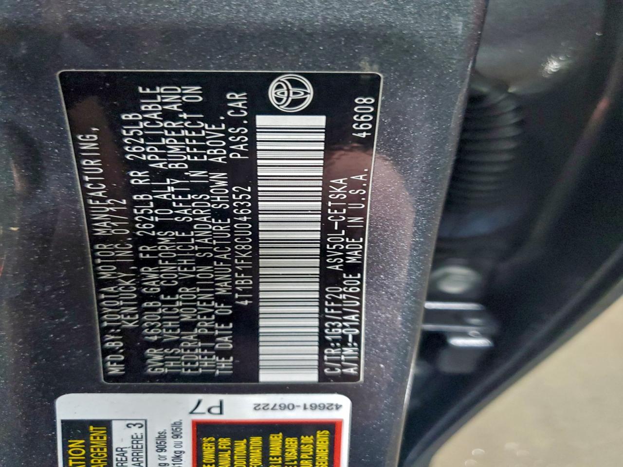 Toyota Camry Base Image 2