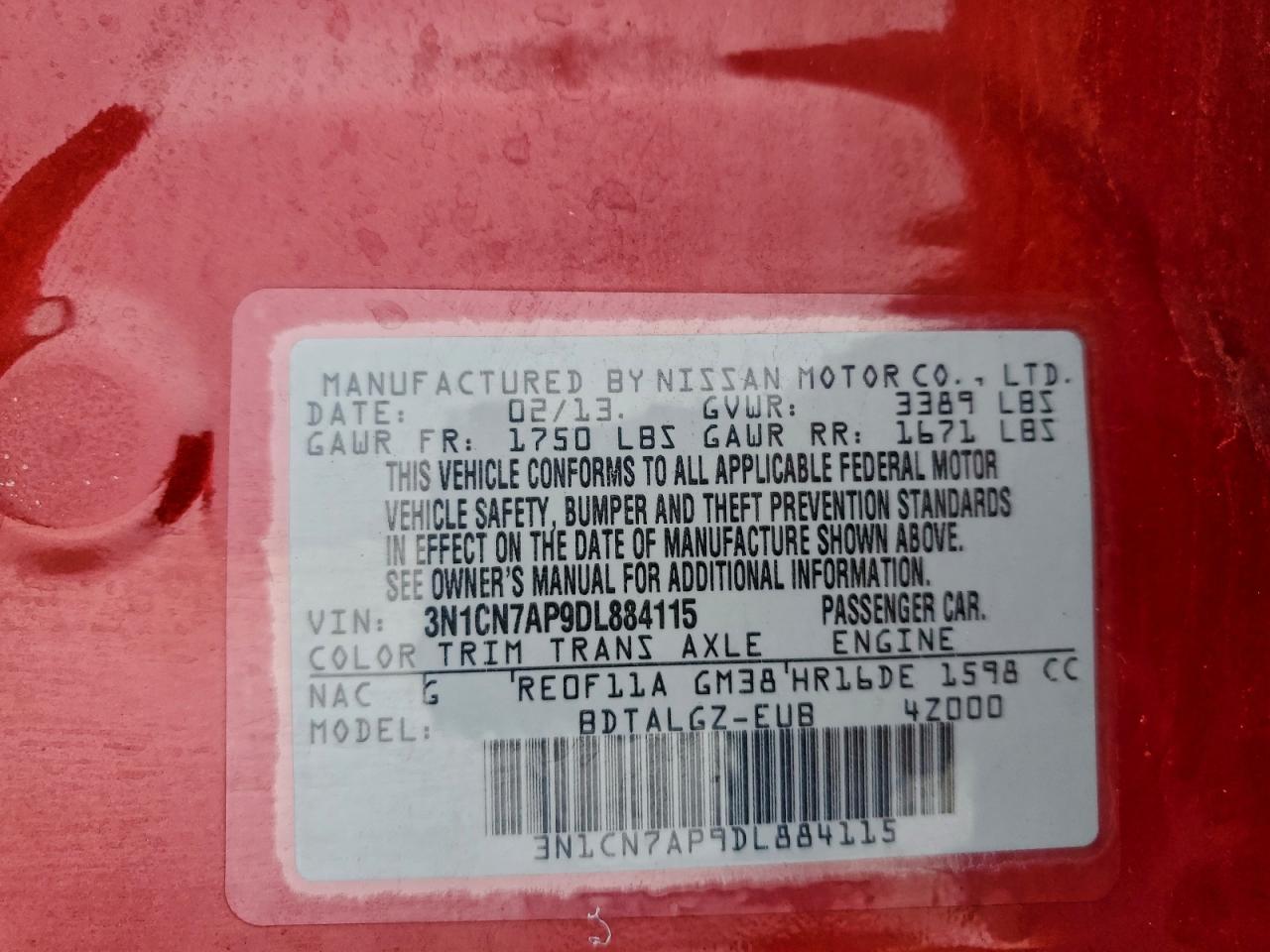 Nissan Versa S Image 12