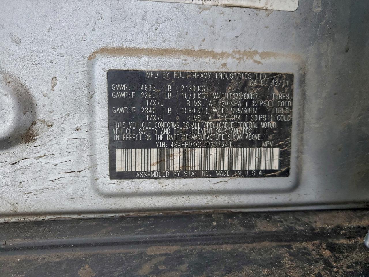 Subaru Outback 3.6r Limited Image 11