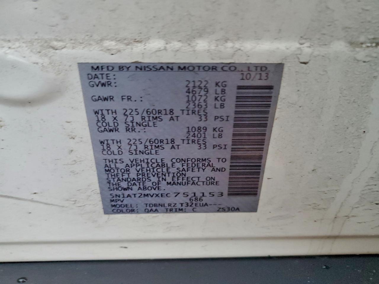 Nissan Rogue S Image 7