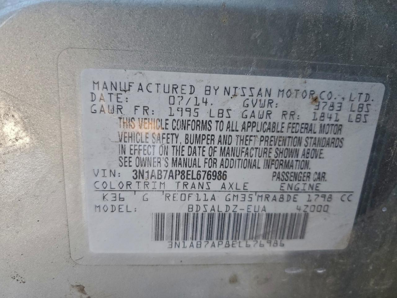 Nissan Sentra S Image 8